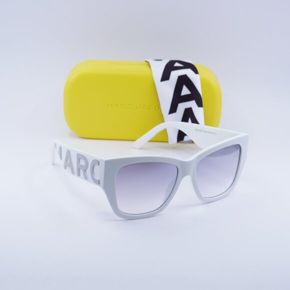 Marc Jacobs MARC 695/S 0HYMI C Square Sunglasses - White Grey\Grey - Picture 5 of 10